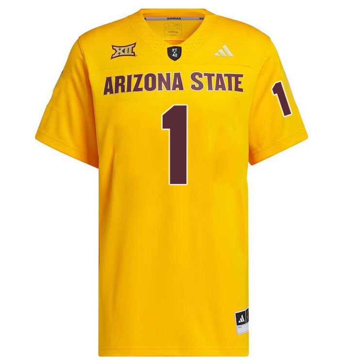 #1 Kyson Brown Arizona State Sun Devils College Football Jerseys Stitched-Gold #1 Kyson Brown Arizona State Sun Devils College Football Jerseys Stitched-Gold